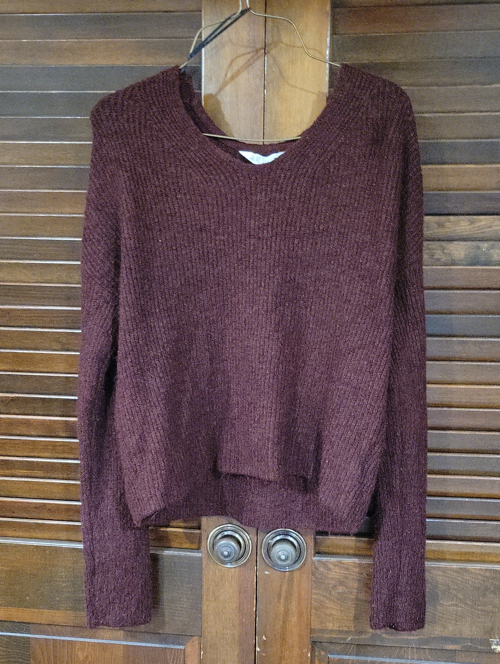 H&M Girl's Burgundy Crewneck Sweater